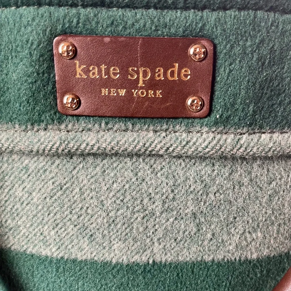 One Day Sale Rare Kate Spade Beantown Green Stripe Quin Handbag - Picture 9 of 17